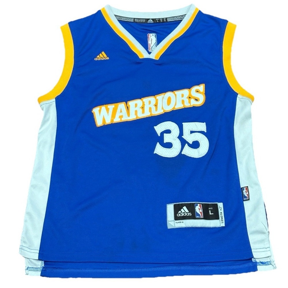 Adidas NBA Swingman Golden State Warriors‎ Kevin Durant Blue Jersey Sz Large EUC
